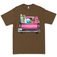 Cacao summer pink truck beach Premium Tee - texasbilliewilder