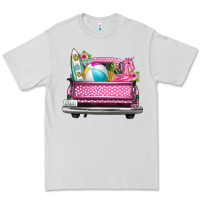 Dove Grey summer pink truck beach Premium Tee - texasbilliewilder