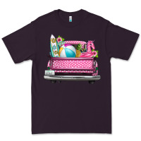 Plum summer pink truck beach Premium Tee - texasbilliewilder