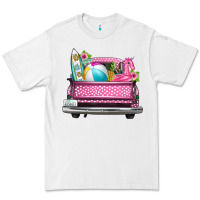 White summer pink truck beach Premium Tee - texasbilliewilder