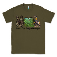 Army Green Leopard Peace Love Baby Chimpanzee Classic Tee - LillyAllenDesigns
