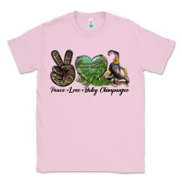 Bubblegum Pink Leopard Peace Love Baby Chimpanzee Classic Tee - LillyAllenDesigns
