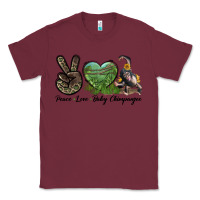 Burgundy Leopard Peace Love Baby Chimpanzee Classic Tee - LillyAllenDesigns