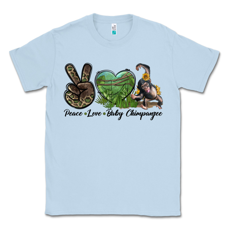 Leopard Peace Love Baby Chimpanzee Classic Tee by LillyAllenDesigns | Teevron