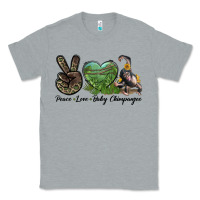 Heather Grey Leopard Peace Love Baby Chimpanzee Classic Tee - LillyAllenDesigns