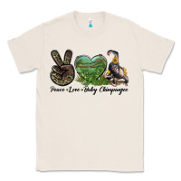 Natural Leopard Peace Love Baby Chimpanzee Classic Tee - LillyAllenDesigns