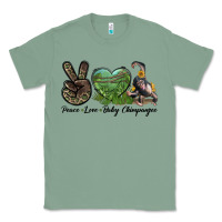 Sage Leopard Peace Love Baby Chimpanzee Classic Tee - LillyAllenDesigns