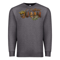 Charcoal Heather caffeine queen Premium Sweatshirt - BarkalooDesign