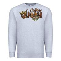 Heather Grey caffeine queen Premium Sweatshirt - BarkalooDesign