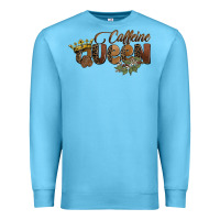 Ocean Blue caffeine queen Premium Sweatshirt - BarkalooDesign