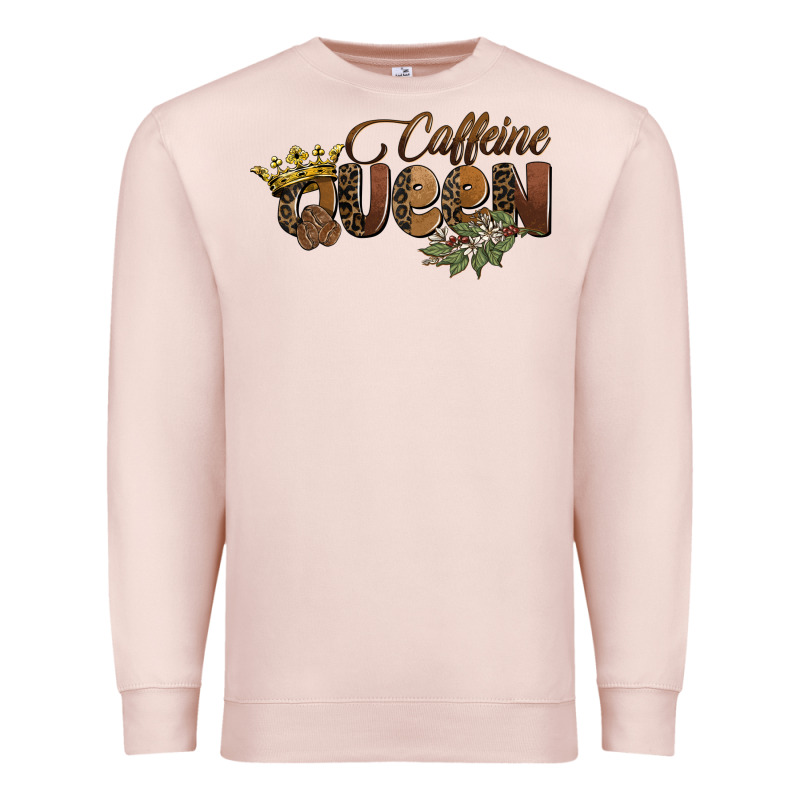 Caffeine Queen Premium Sweatshirt by BarkalooDesign | Teevron