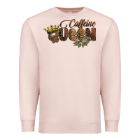 Pale Pink caffeine queen Premium Sweatshirt - BarkalooDesign