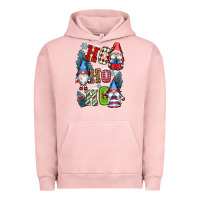 Pigment Salmon ho ho ho gnomes Urban Hoodie - CowGirlArtShop