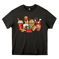 Asphalt golden retriever coffee cups Heavy Core Tee - Zillion Design Studio