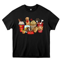 Black golden retriever coffee cups Heavy Core Tee - Zillion Design Studio