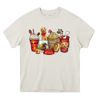 Cream golden retriever coffee cups Heavy Core Tee - Zillion Design Studio