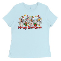 Baby Blue merry christmas pantasmas ghost christmas Ladies Tee - Zillion Design Studio