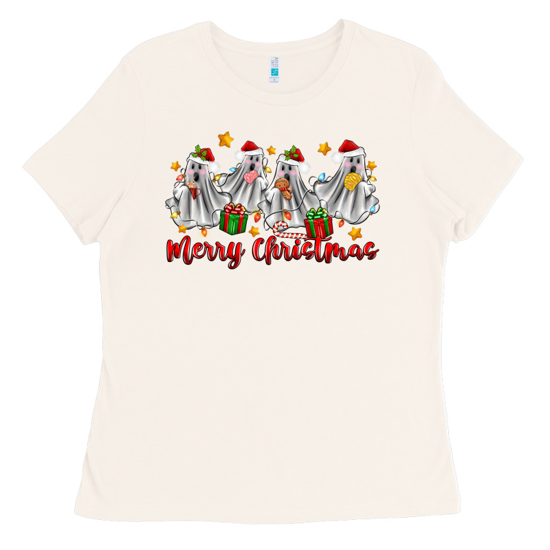 Merry Christmas Pantasmas Ghost Christmas Ladies Tee by Zillion Design Studio | Teevron