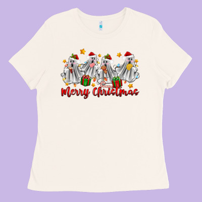 Merry Christmas Pantasmas Ghost Christmas Ladies Tee Designed By Zillion Design Studio