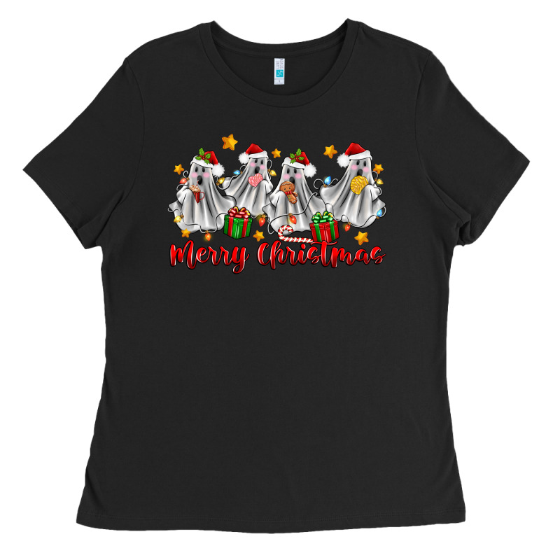 Merry Christmas Pantasmas Ghost Christmas Ladies Tee by Zillion Design Studio | Teevron
