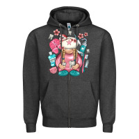 Charcoal Heather dentist gnome Zipper Hoodie - NancyCooperArtShop