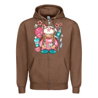 Chestnut dentist gnome Zipper Hoodie - NancyCooperArtShop