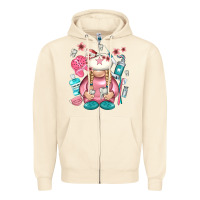 Sandshell dentist gnome Zipper Hoodie - NancyCooperArtShop