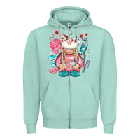 Seafoam dentist gnome Zipper Hoodie - NancyCooperArtShop