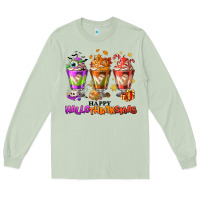 Matcha Happy Hallothanksmas coffee cups Long Sleeve Tee - NancyCooperArtShop