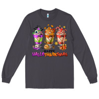 Smoke Happy Hallothanksmas coffee cups Long Sleeve Tee - NancyCooperArtShop
