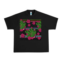 Black mexican rose and cactus seamless pattern Urban Heavy Tee - BundleAndBundleShop