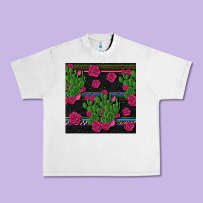 Mexican Rose And Cactus Seamless Pattern Urban Heavy Tee Designed By Bundleandbundleshop