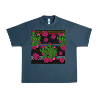 Midnight Navy mexican rose and cactus seamless pattern Urban Heavy Tee - BundleAndBundleShop