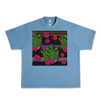 Pebble Blue mexican rose and cactus seamless pattern Urban Heavy Tee - BundleAndBundleShop