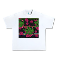 White mexican rose and cactus seamless pattern Urban Heavy Tee - BundleAndBundleShop