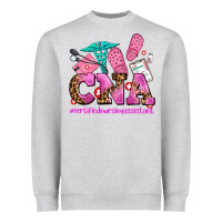 Heather Grey cna certified nursing assistant Heavyweight Sweatshirt - AdoDesignShop