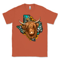 Copper Texas map long haired shaggy cow Classic Tee - Jasminsmagicworld