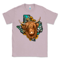 Lilac Texas map long haired shaggy cow Classic Tee - Jasminsmagicworld