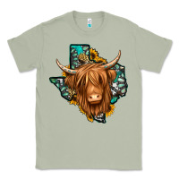 Matcha Texas map long haired shaggy cow Classic Tee - Jasminsmagicworld