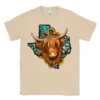 Mushroom Texas map long haired shaggy cow Classic Tee - Jasminsmagicworld