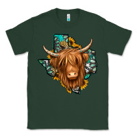 Sports Green Texas map long haired shaggy cow Classic Tee - Jasminsmagicworld