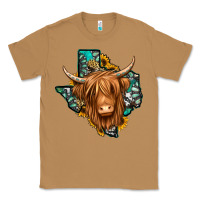 Toasted Coconut Texas map long haired shaggy cow Classic Tee - Jasminsmagicworld