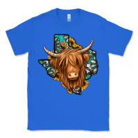 True Royal Texas map long haired shaggy cow Classic Tee - Jasminsmagicworld
