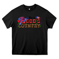 Black this is god s country Heavy Core Tee - texasbilliewilder