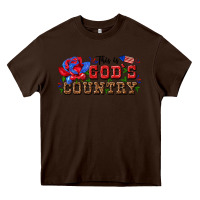 Chocolate Brown this is god s country Heavy Core Tee - texasbilliewilder