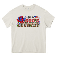 Cream this is god s country Heavy Core Tee - texasbilliewilder