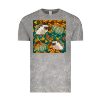 Cloud Rock hedgehog and pumpkins seamless pattern Vintage Tee - BundleAndBundleShop