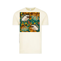Vintage Arctic hedgehog and pumpkins seamless pattern Vintage Tee - BundleAndBundleShop