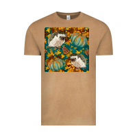 Vintage Camel hedgehog and pumpkins seamless pattern Vintage Tee - BundleAndBundleShop