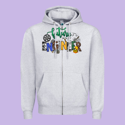 Future Engineer Zipper Hoodie Designed By Nancycooperartshop